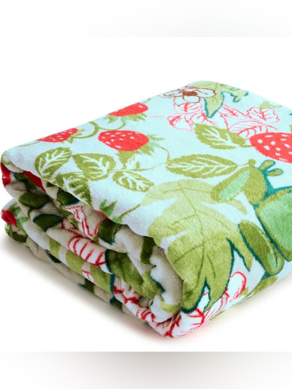 Vera Bradley Essential Throw Blanket 50 x 80 Frogberry Garden Blue New NWT Cozy
